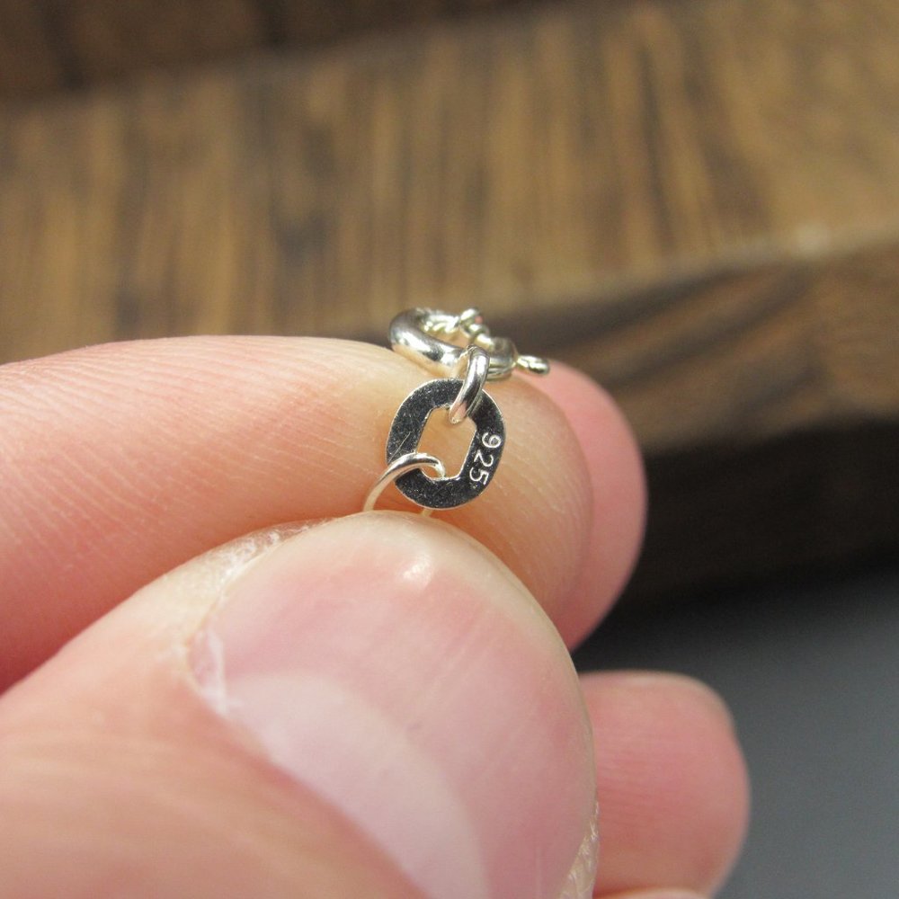 18" Sterling Silver Cubic Zirconia Double Heart Pendant Necklace Vintage - Picture 5 of 7